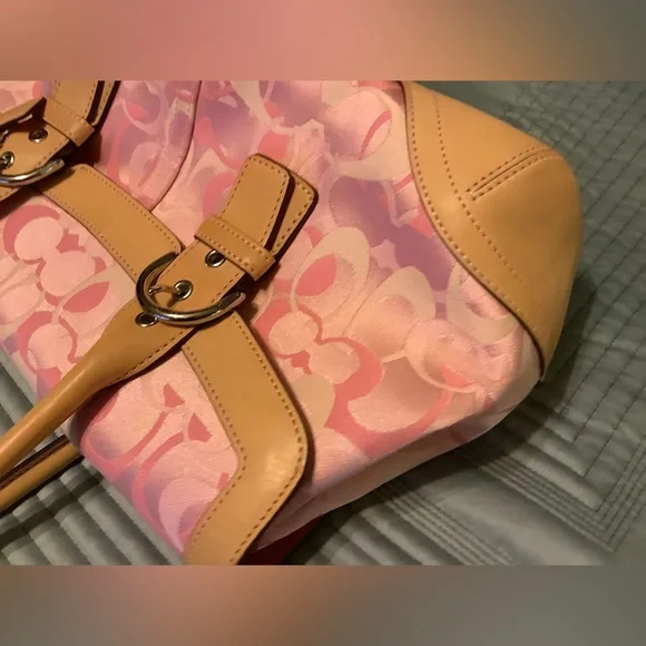 Y2K Vintage Coach Pink Satchel Handbag - Picture 6 of 9